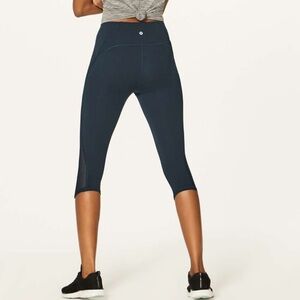 Lululemon Train Times Crop Teal Blue Size 6